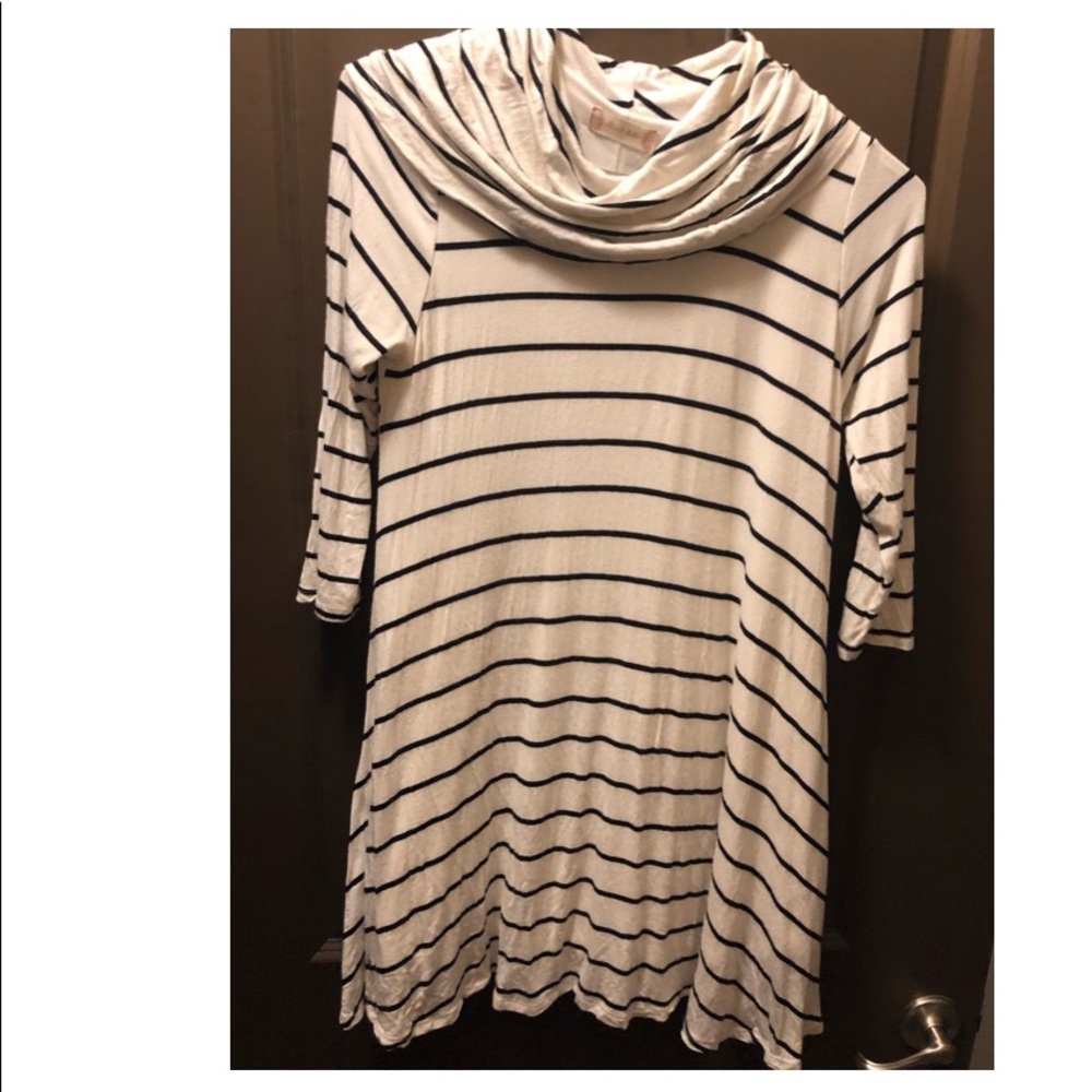 Striped flowing tunic